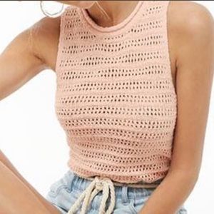 Pink crochet top